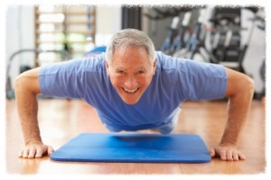 older man exercising